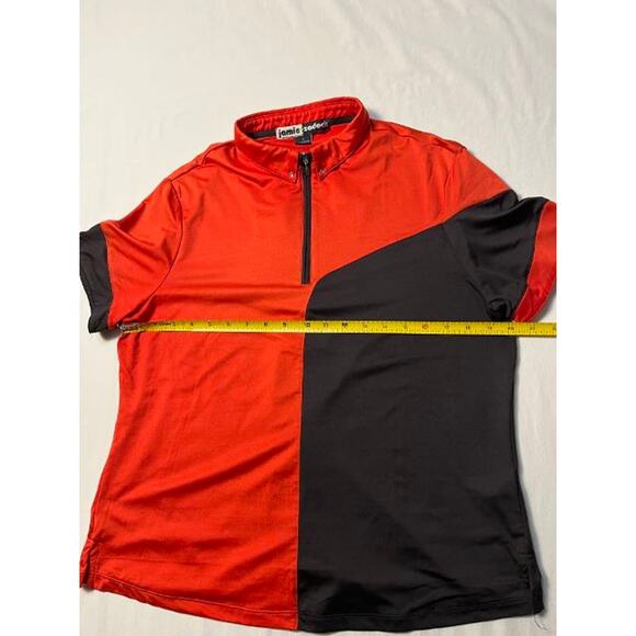 Jamie Sadock Performance Golf Polo Womens Large Quarter Zip Orange Black 92499 - Picture 6 of 8